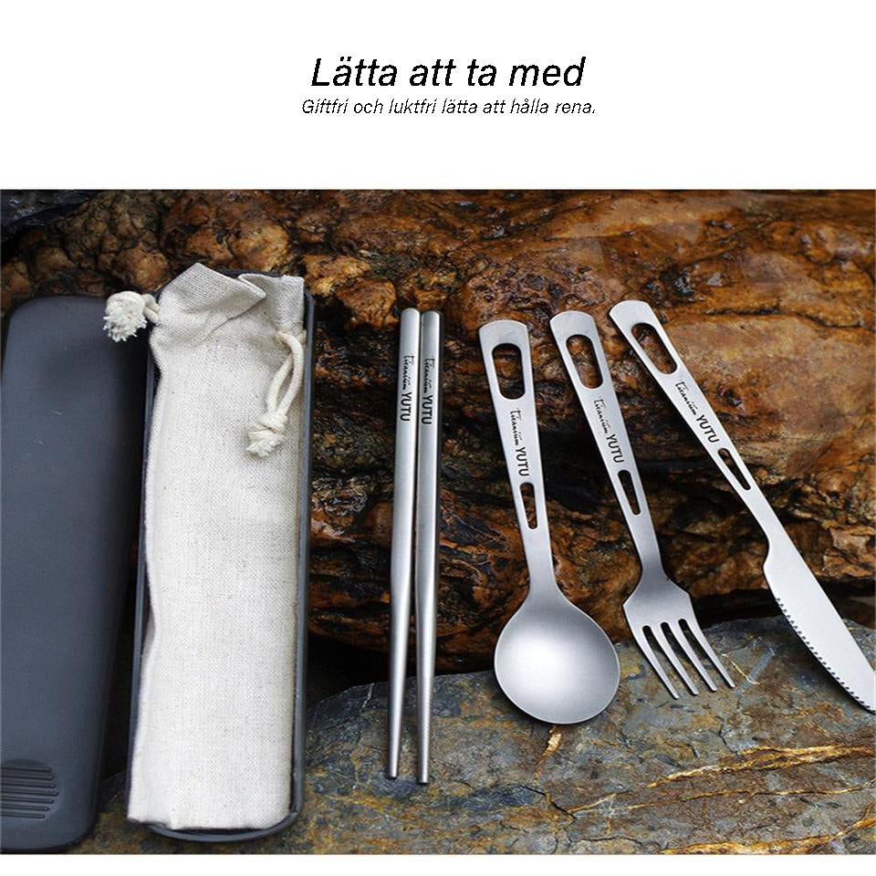 Yellared - Bestick, ultra lätta, titan